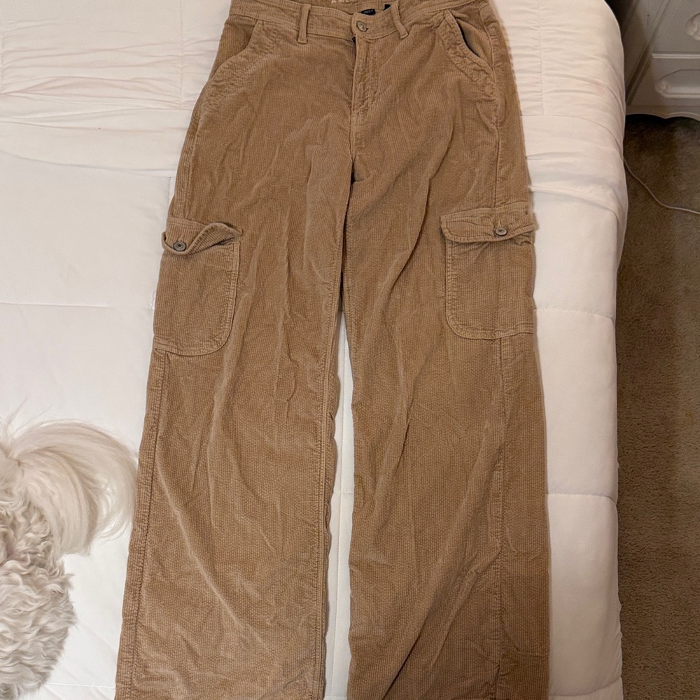 American Eagle Outfitters Women’s Brown Corduroy Cargo Pants
